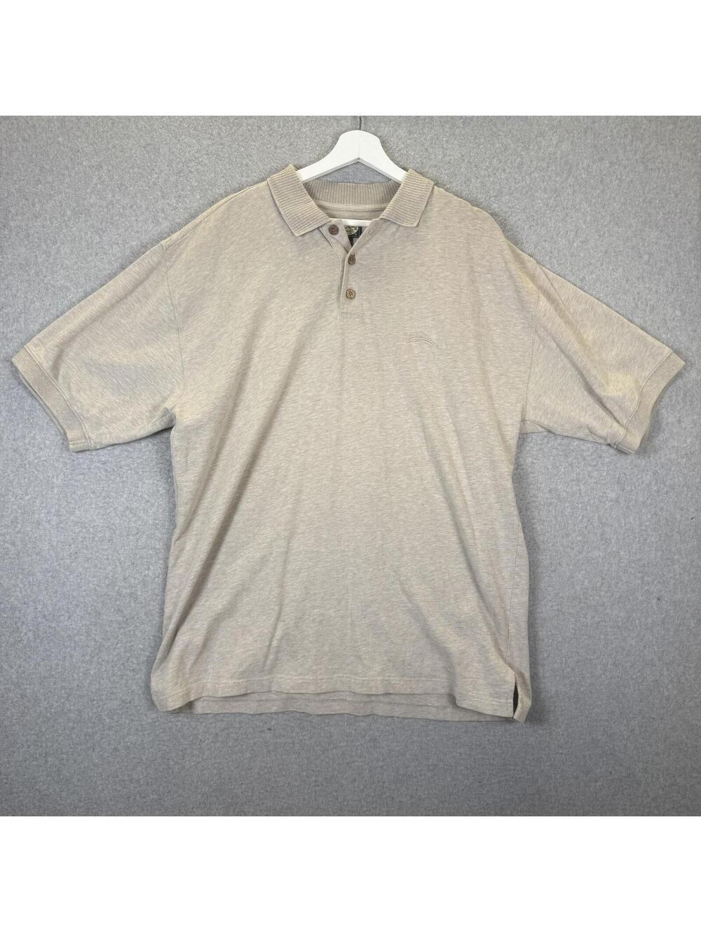 Tommy Bahama Men's Size Large Gray Cotton Short Sleeve Polo Shirt